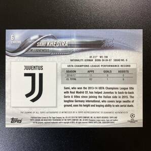 2017-18 Topps Chrome UEFA Sami Khedira Auto Juventus 直筆サインカード サミ・ケディラの画像2