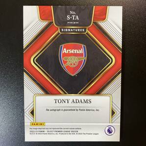 2022-23 Panini Select Tony Adams Auto Silver Prizm Signatures Arsenal 直筆サインカード トニー・アダムスの画像2
