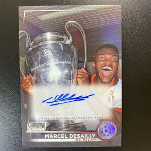 2022-23 Topps Stadium Club Chrome UEFA Marcel Desailly Auto ACミラン 直筆サインカード マルセル・デサイーの画像1