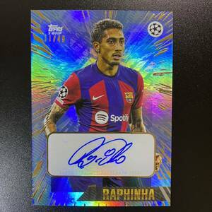 2023-24 Topps Gold UEFA Raphinha /49 Barcelona 直筆サインカード ハフィーニャ