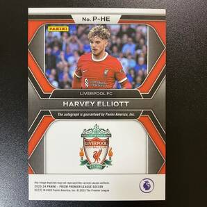 2023-24 Panini Prizm EPL Harvey Elliott Penmanship Auto Liverpool 直筆サインカード ハーヴェイ・エリオットの画像2