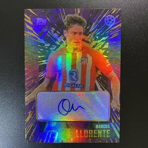 2023-24 Topps Gold UEFA Marcos Llorente Atletico de Madrid 直筆サインカード マルコス・ジョレンテ