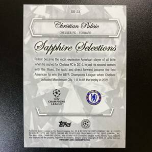 2022-23 Topps Chrome Christian Pulisic Blue Sapphire Selections Color Match SSP Case Hit Chelsea クリスチャン・プルシックの画像2