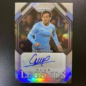 2023-24 Panini Prizm EPL David Silva Legends Silver Auto Manchester City /99 直筆サインカード ダビド・シルバ