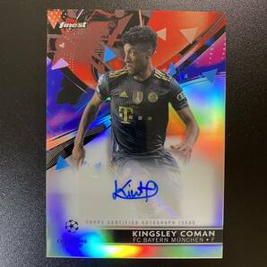 2021-22 Topps Finest Kingsley Coman Auto Refractor Bayern Munchen 直筆サインカード キングスレイ・コマンの画像1