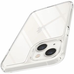 Spigen iPhone13 ケース 背面強化ガラス 薄型 米軍MIL規格 ACS03532 (クリスタル・クリア) 