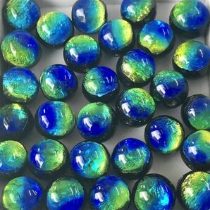ケラママリン 12mm 20個セット 蓄光 ホタルガラス とんぼ玉 とんぼガラス 沖縄慶良間諸島の海の画像3