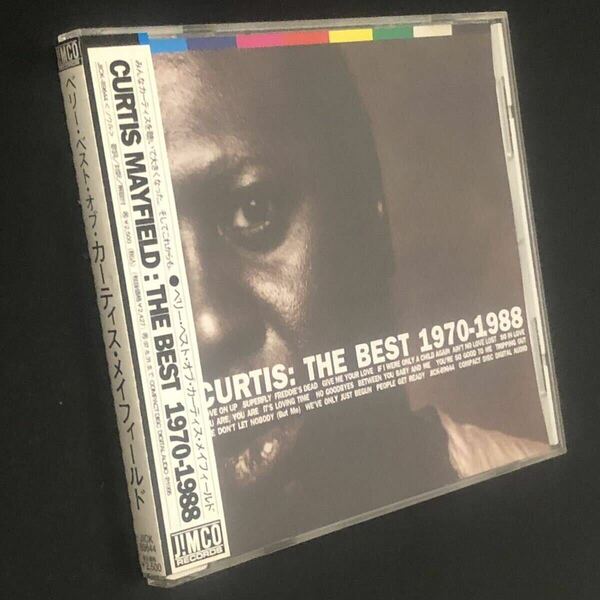 廃盤 帯付 美品★CD「THE BEST 1970 - 1988 ベリー・ベスト・オブ・カーティス・メイフィールド」CURTIS MAYFIELD★ VERY BEST OF Superfly