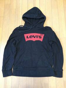 送料無料◎levi's　リーバイス　ロゴプリント　スウェットパーカー　ブラック