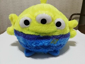 [美品]ディズニー/ピクサー　トイストーリー　エイリアン　ふわふわぬいぐるみ　(約)横32×高さ23×厚み17cm 