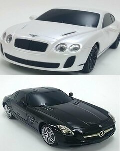 K1な3413 未使用 MZ ラジコンカー ベントレーコンチネンタルスーパースポーツ メルセデスベンツSLS AMG 1/24 ２点セット ライセンス認証車