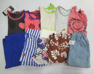 Kワや3316 新品タグ付き キッズ 子供服 120サイズ 女の子 ズボン パンツ ジーンズ Tシャツ タンクトップ 夏服 まとめ売 10点