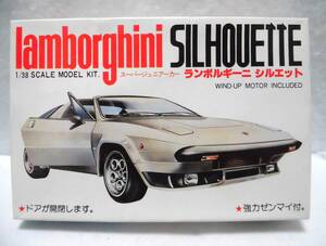 ★レトロ☆PLAMODEL★珍品「[送料520円] カワイ 1/38プラモデル ランボルギーニ シルエット Lamborghini Silhouette 河合商会」現状渡し