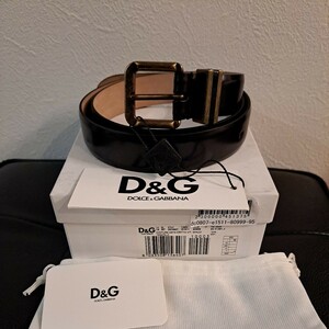 D&G DOLCE&GABBANA　未使用　ベルト　箱付き　メンズ　95サイズ