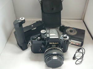 Nikon F2 フォトミック　AS 50mm 1:1.2 MB-2 MD-3　SPEEDLIGHT SB-15 動作確認済　良品