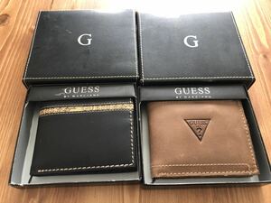 43125　GUESS　ゲス　レザー財布　二つ折り　箱入り　ロゴ　ブランド財布　未使用　自宅保管品