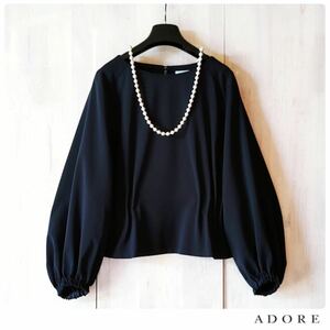 ◆幻◆ 希少美品　定価2.9万円 ADORE　カタログ掲載　ライトアムゼンブラウス