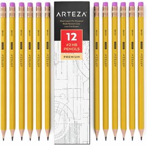 ARTEZA HB鉛筆 72本 Pencils グレイ　消しゴム　6ダース