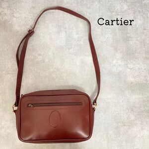 1360 Cartier ショルダーバッグ マストライン ボルドー ビンテージ