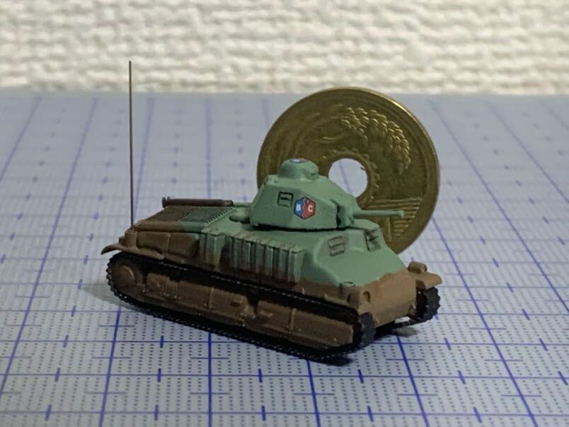 Girls & Panzer 1/144 BC Freedom Academy SOMUA S35 Окрашенная готовая продукция Garupan, Пластиковые модели, бак, Военная техника, Готовый продукт