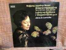 【LP】 Alicia De Larrocha Wolfgang Amadeus Mozart Klaviersonaten Ludwig van Beethoven 7 Bagatellen_画像1