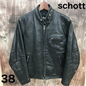 ｓｃｈｏｔｔ ショット ６４１Ｑ ＢＮＤＬ キルティング シングル ライダース ジャケット レザー 革 立ち襟 ３８ 洋品紳士服/246