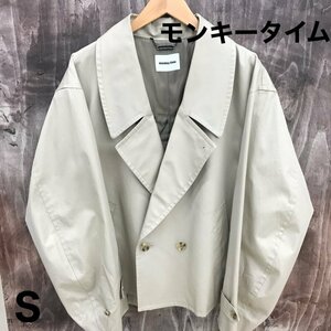 ＭＯＮＫＥＹ ＴＩＭＥ クロップド コート Ｓ ベージュ系 ＵＮＩＴＥＤ ＡＲＲＯＷＳ ユナイテッドアローズ アウター 洋品紳士服/241