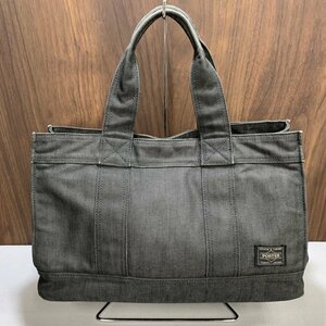 ＰＯＲＴＥＲ スモーキー ブラック ダークグレー ポーター 吉田カバン ハンドバッグ 中古品 角スレ有り 鞄/247