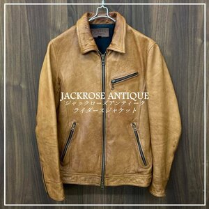 山羊革 レザージャケット サイズ ３ ライダース ＪＡＣＫ ＲＯＳＥ ＡＮＴＩＱＵＥ ジャックローズ 洋品紳士服/233