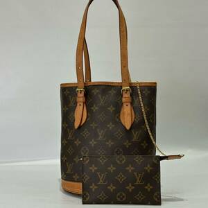 LOUIS VUITTON ルイヴィトン M42238 AR0928 モノグラム バケット PM ポーチ付き バケツ型 ショルダーバッグ トートバッグ レディース 