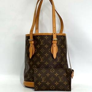 LOUIS VUITTON ルイヴィトン M42238 AR0988 モノグラム バケット PM ポーチ付き バケツ型 ショルダーバッグ トートバッグ レディース 