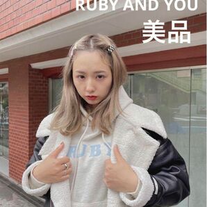 即購入OK RUBY AND YOU 2way ロゴビッグポケット フーディ パーカー 美品 amo