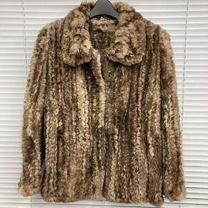 349 MTBEAUTY 毛皮コート リアルファー real fur ハーフコート ビーバー ブラウン系