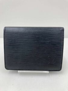 313 LOUIS VUITTON ルイヴィトン エピ レザー CA0936名刺入れ ブラック 定期入れ カードケース 