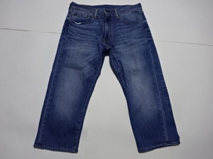 ●リーバイス LEVIS デニム 505 W32 ７分丈 革パッチ ●0322●