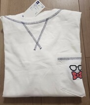 XLサイズ 新品 未使用 半袖 名探偵コナン Tシャツ ロング丈 胸ポケット 両サイドポケット有 オフホワイト表記(白) スリット有 綿100 部屋着_画像3