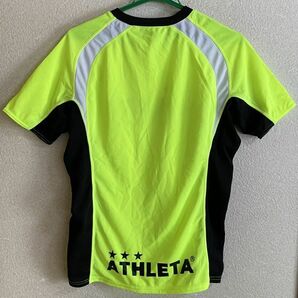 372☆送料無料☆ATHLETA アスレタ☆半袖プラシャツ 蛍光イエロー 未使用品 サイズＭくらい タグなしの画像2