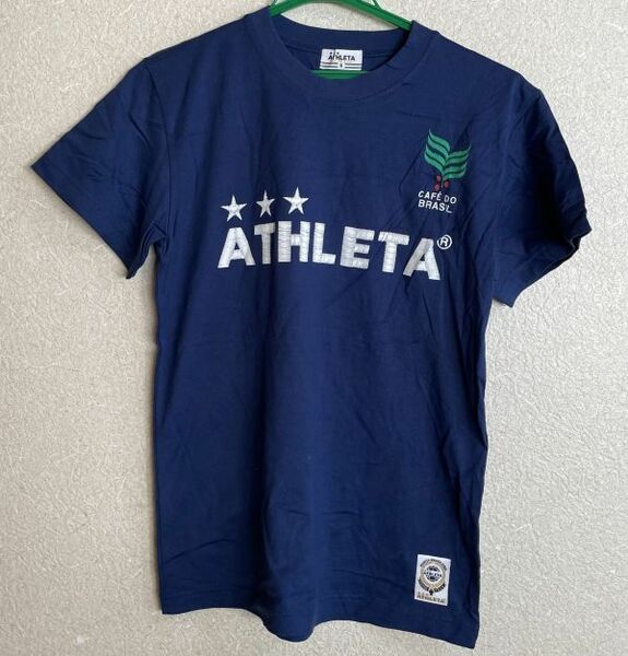 349☆送料無料☆ATHLETA　アスレタ☆綿Ｔシャツ　ネイビー　未使用品 サイズＳ　難あり