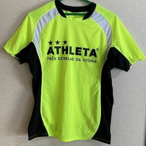 372☆送料無料☆ATHLETA アスレタ☆半袖プラシャツ 蛍光イエロー 未使用品 サイズＭくらい タグなしの画像1