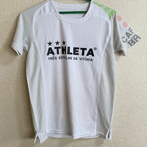 358☆送料無料☆ATHLETA アスレタ☆半袖プラシャツ ホワイト 未使用品 サイズＳくらい 難ありの画像1