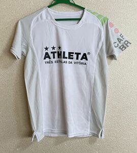 357☆送料無料☆ATHLETA　アスレタ☆半袖プラシャツ　ホワイト　未使用品 サイズＳくらい　難あり