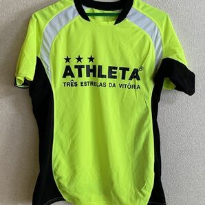 367☆送料無料☆ATHLETA アスレタ☆半袖プラシャツ 蛍光イエロー 未使用品 サイズＭくらい 難ありの画像1