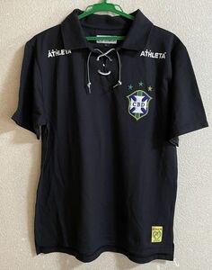 345☆送料無料☆ATHLETA　アスレタ☆襟付きＴシャツ　ブラック　未使用品 サイズＬ