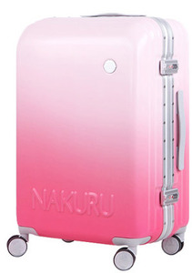 1円スタート（B-801）2133-M-Pink/ピンク新品未使用 中型 超軽量 アルミフレームタイプ アウトレット スーツケース キャリーバッグ 訳アリ