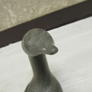3948) カナダ エスキモー アート 鳥 彫刻 石 置物の画像4