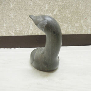 3948) カナダ エスキモー アート 鳥 彫刻 石 置物の画像5