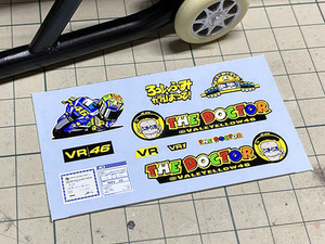 追加デカール : 1/4 デアゴスティーニ・ジャパン 週刊 YAMAHA YZR-M1 バレンティーノ・ロッシ用 : ヤマハ MOTO-GP デアゴスチーニ