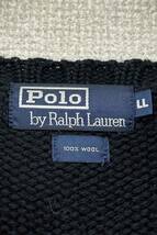 90‘s Polo by Ralph Lauren navy wool sweater ポロバイラルフローレン セーター ニット ネイビー サイズLL メンズ ヴィンテージ 6_画像3