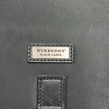 1円【未使用級】BURBERRY バーバリーブラックレーベル ショルダーバッグ ノバチェック ナイロン レザー ブラック メンズ 斜め掛け ロゴ_画像3