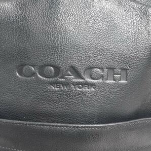 1円●美品●COACH コーチ●メンズ●F54135 チャールズ●レザー●リュックサック●リュック バックパック ネイビー●A4 大容量 書類 収納の画像3